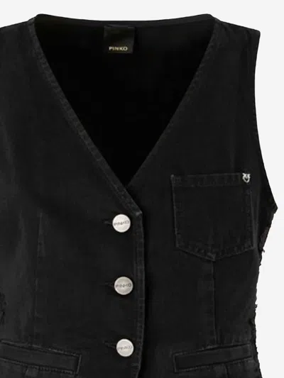 Pinko Cotton Denim Vest