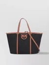 Pinko Cotton Handbag With Adjustable Strap And Dual Handles