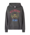 Pinko Motorbike Rider-print Oversized Hoodie In Black