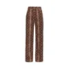 Pinko Snakeskin-print Corduroy Trousers In Brown