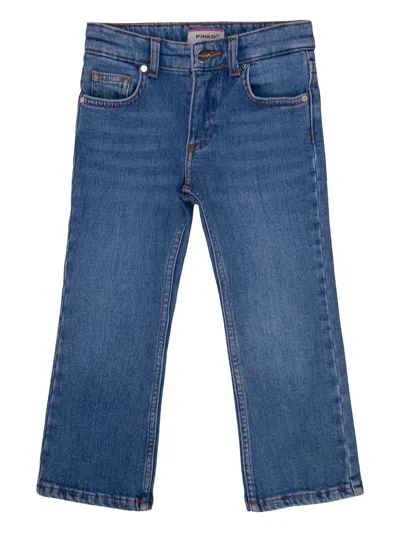 Pinko Kids' Cotton Jeans In Blue