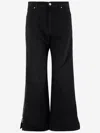 Pinko Cotton Jeans With Side Zippers In Black