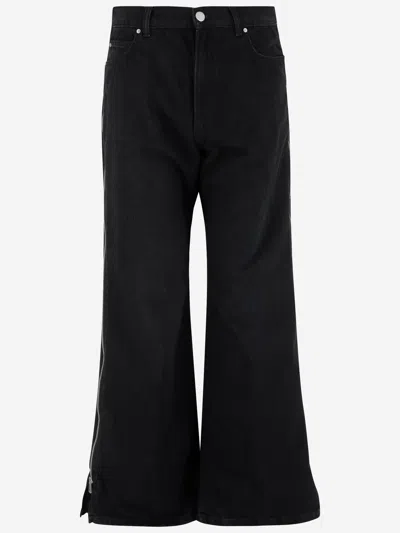 PINKO COTTON JEANS WITH SIDE ZIPPERS PINKO