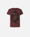 Pinko Bowie-print T-shirt In Burgundy/black
