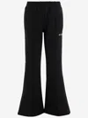 Pinko Logo-embroidered Flared Trousers In Black