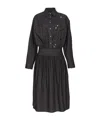 Pinko Cotton Midi Dress In Black