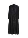 Pinko Cotton Muslin Shirt Dress In Black