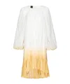 Pinko Cotton Ombré Dress In White