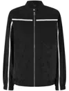 Pinko Bomber En Popeline À Motif Flammes In Black
