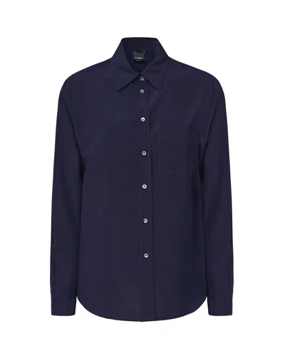 Pinko Cotton Shirt In Blue