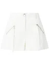 Pinko Cotton Shorts With Pockets And Zip In White