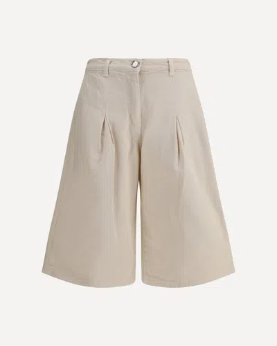 Pinko Cotton Shorts In Neutral