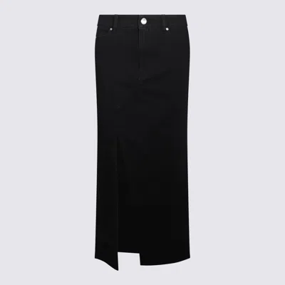 Pinko Black Cotton Skirt In Nero Limousine