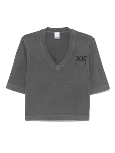 PINKO COTTON 'SUEZ' T-SHIRT IN GREY