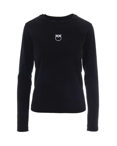 Pinko Cotton Sweater In Black
