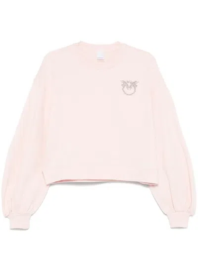 Pinko `ceresole` Logo Sweatshirt In Pink