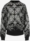 Pinko Bandana Print Sweatshirt In Black