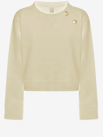 PINKO COTTON SWEATSHIRT WITH BUTTONS