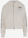 Pinko Cotton Sweatshirt With Logo In White