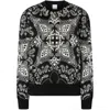 Pinko Cotton Sweatshirt With Bandana Print