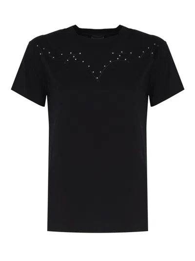 Pinko Cotton T-shirt In Black