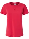 Pinko Love Birds-embroidered T-shirt In Red