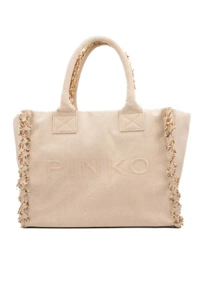 Pinko Cotton Tote Bag With Logo