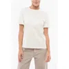 Pinko Cotton Under World Crew-neck T-shirt With Fringes
