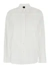 Pinko White Shirt With Classic Collar And Chest Pocket In Cotton Woman