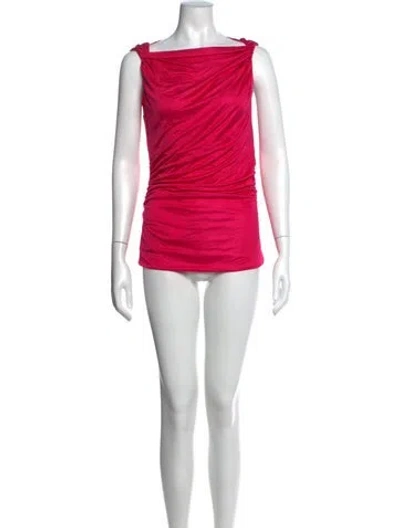 Pre-owned Pinko Cowl Neck Mini Dress W/ Tags In Pink