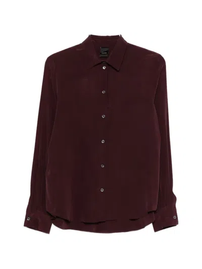 Pinko Crackers Buttoned Shirt In Burgundy