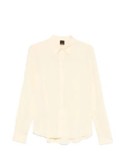 Pinko Crackers Silk Shirt In Neutral