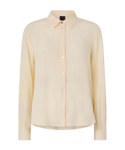 Pinko Crackers Silk Shirt In Neutral