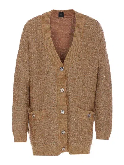 PINKO BEIGE MEZZO CARDIGAN