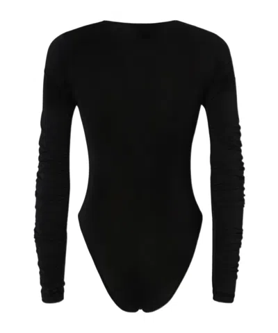 Pinko Creased Bodysuit In Black