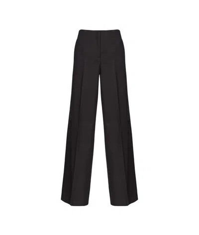 Pinko Creased Casual Pants In Black