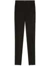 Pinko Creased Straight-leg Trousers In 黑色