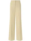 Pinko Wide-leg Trousers With Tailored Silhouette And High Waist In Yellow