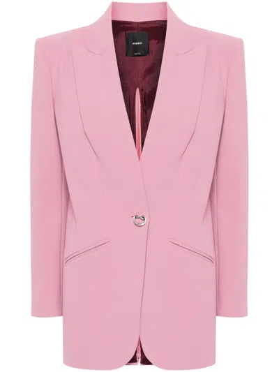 Pinko Crepe Blazer In Pink