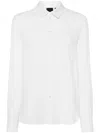 Pinko New Nora Crepe De Chine Shirt In White