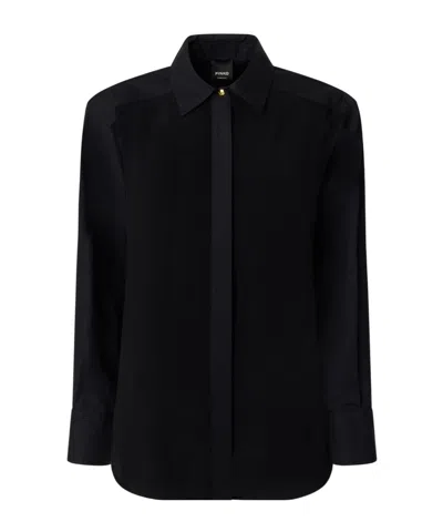 Pinko Crepe Shirt In Black