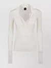 Pinko Crepe Transparent Ribbed Texture Long Sleeves