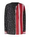 Pinko Printed Viscose Jacquard Shirt In Black