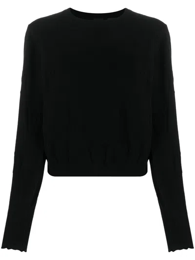 Pinko Crew-neck Cashmere Jumper In Black