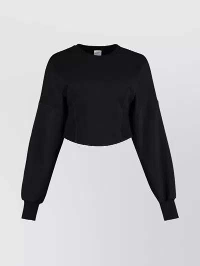 Pinko Crew-neck Cropped Sweatshirt Long Sleeves