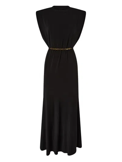 Pinko Crew-neck Dress In Black