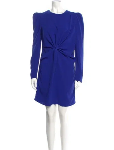 Pre-owned Pinko Crew Neck Mini Dress In Blue