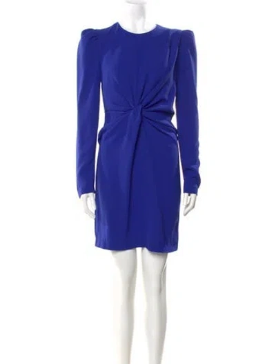 Pre-owned Pinko Crew Neck Mini Dress In Blue