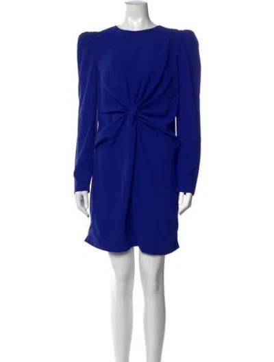 Pre-owned Pinko Crew Neck Mini Dress In Blue