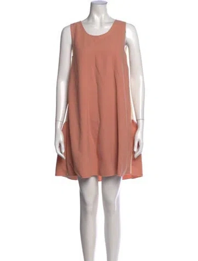 Pre-owned Pinko Crew Neck Mini Dress In Pink